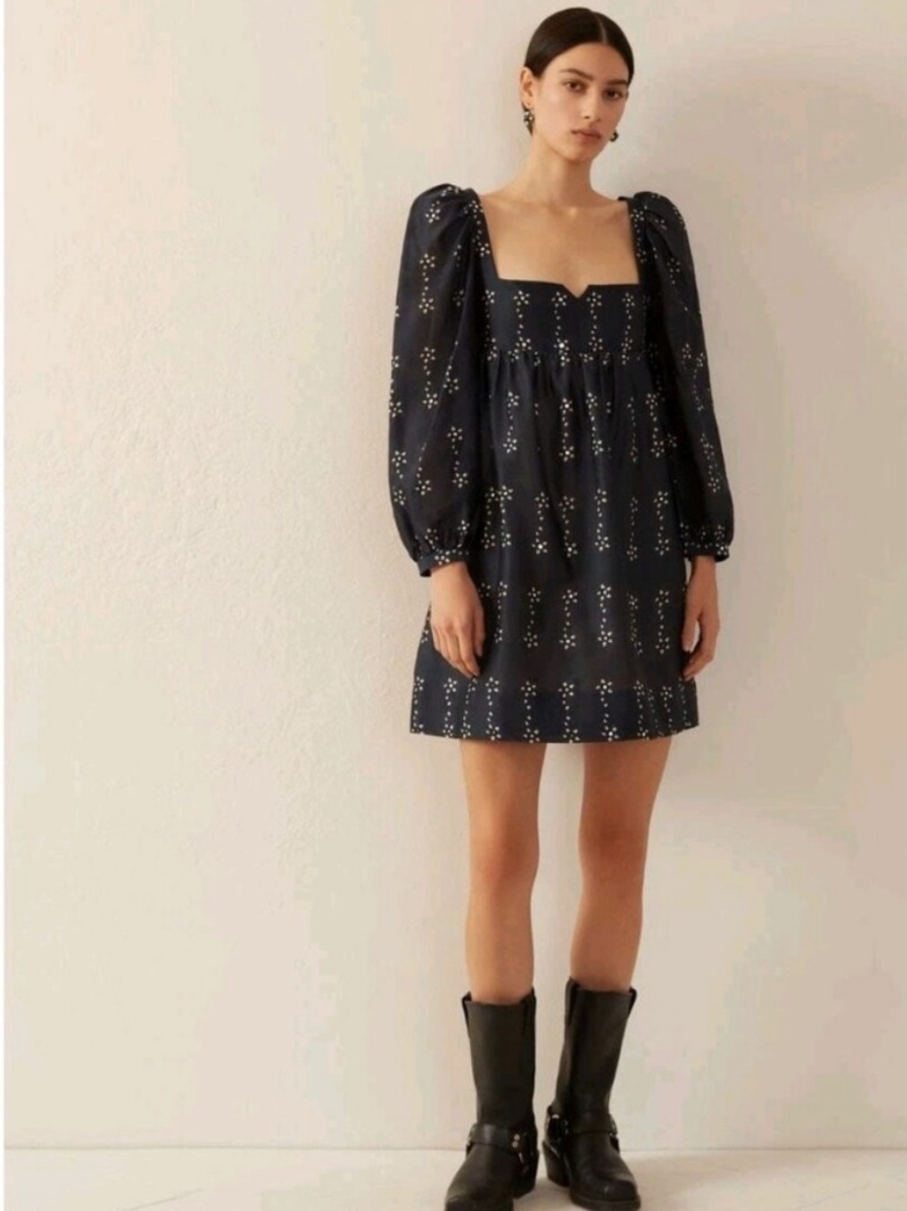 NWT Alix of Bohemia Christina Bloom Dress Black XL Tuckernuck Mini Luxury Silk